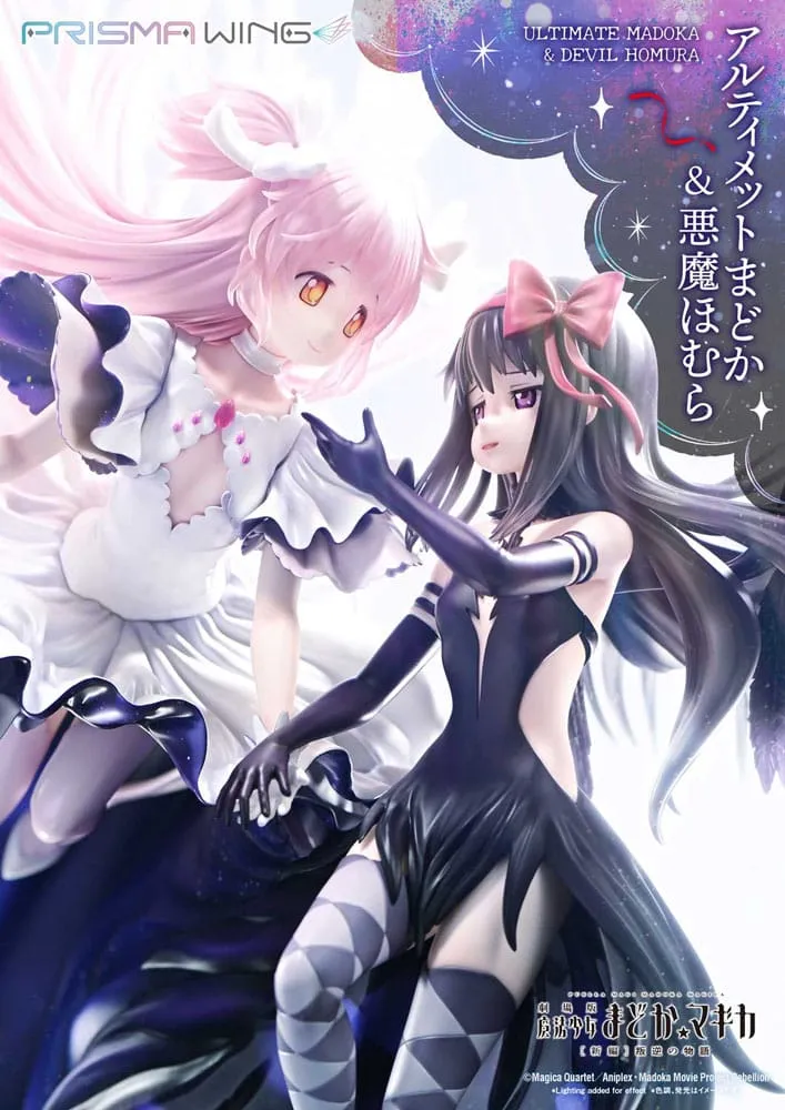 Puella Magi Madoka Magica The Movie Rebellion Prisma Wing PVC Statue 1/7 Ultimate Madoka & Devil Homura 43 Cm