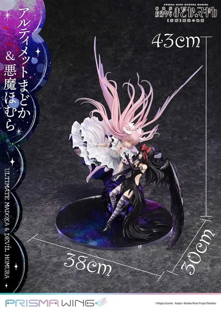 Puella Magi Madoka Magica The Movie Rebellion Prisma Wing PVC Statue 1/7 Ultimate Madoka & Devil Homura 43 Cm