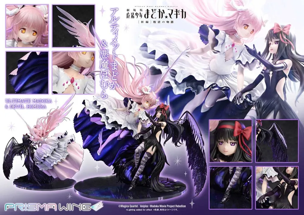 Puella Magi Madoka Magica The Movie Rebellion Prisma Wing PVC Statue 1/7 Ultimate Madoka & Devil Homura 43 Cm