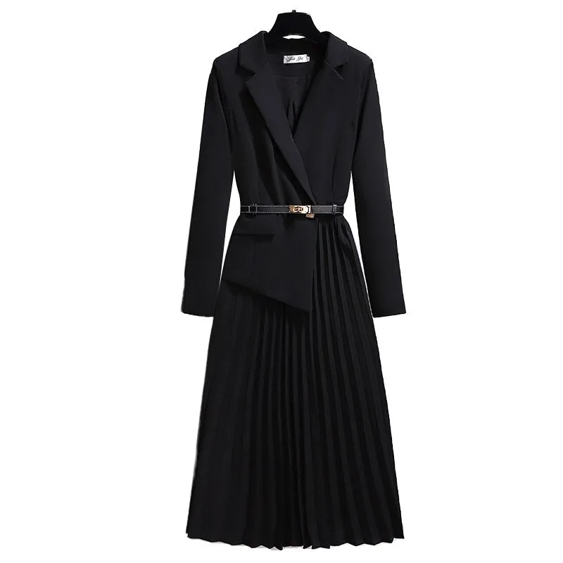 Runway  Long Dress Elegant Pleated Dress