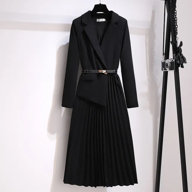 Runway  Long Dress Elegant Pleated Dress