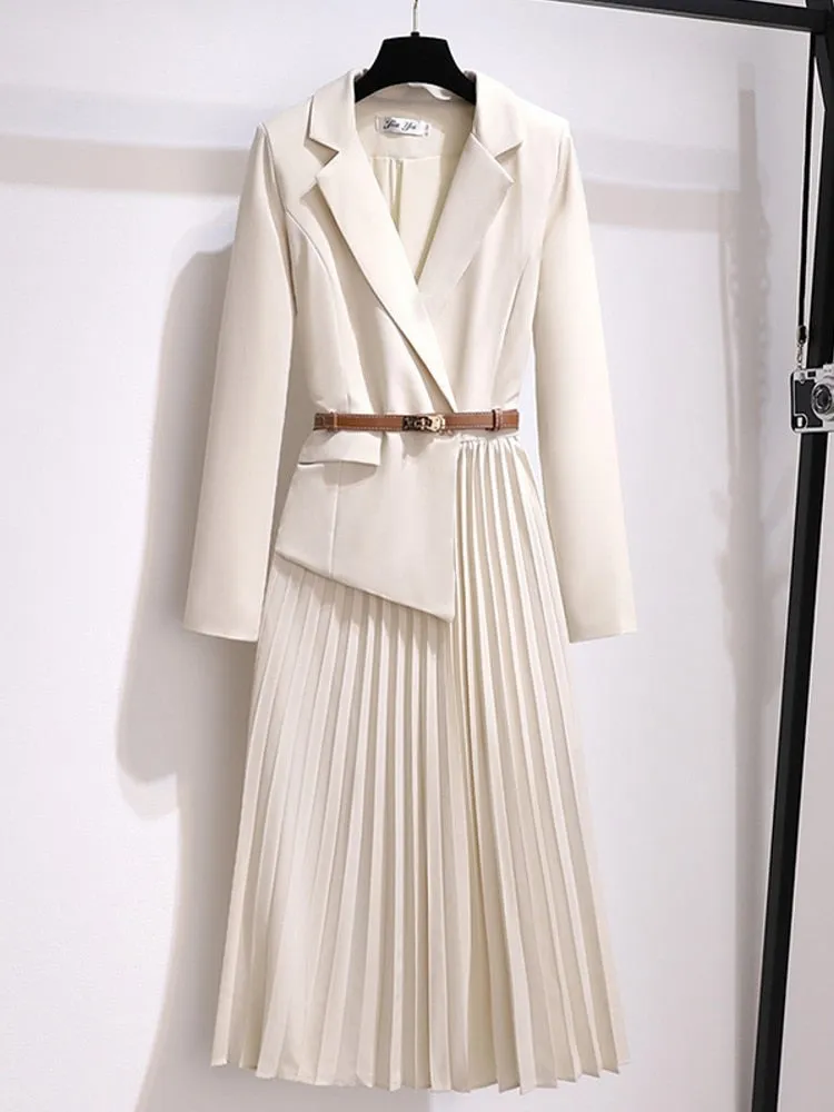 Runway  Long Dress Elegant Pleated Dress