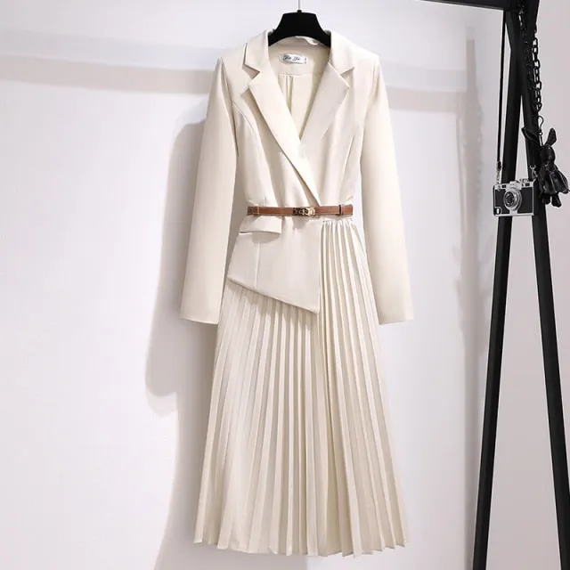 Runway  Long Dress Elegant Pleated Dress