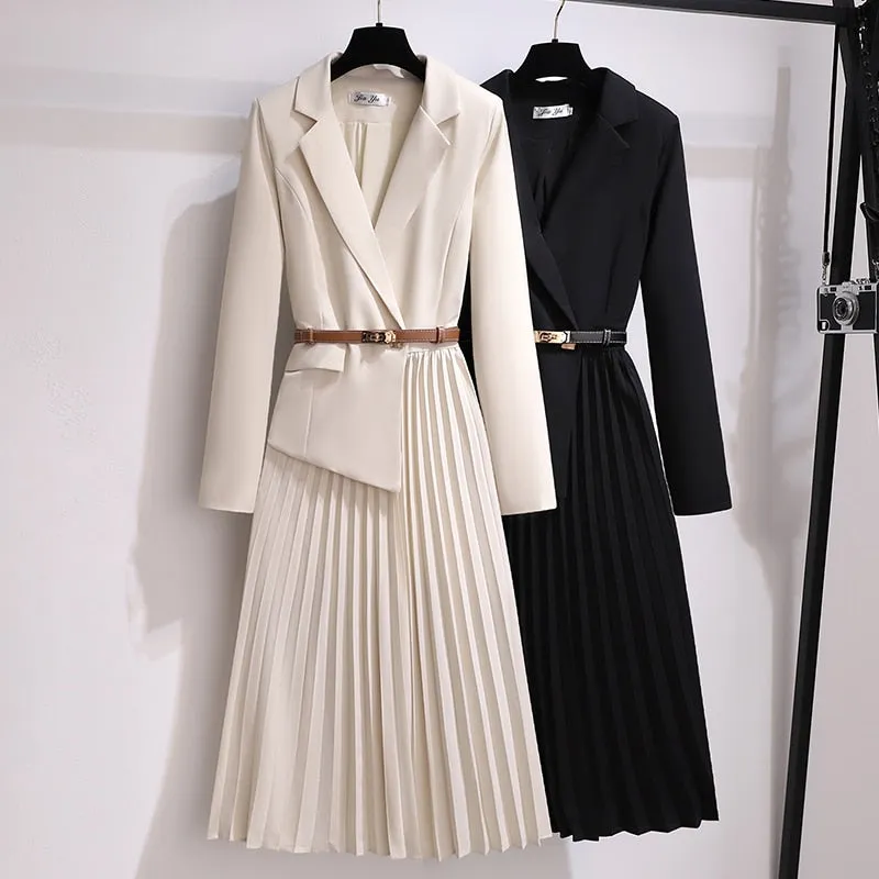 Runway  Long Dress Elegant Pleated Dress