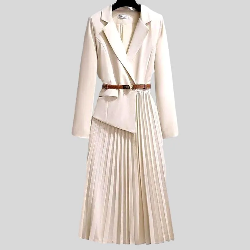 Runway  Long Dress Elegant Pleated Dress