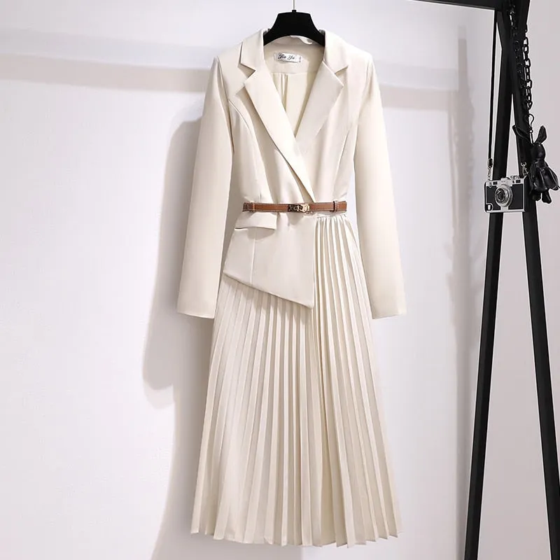 Runway  Long Dress Elegant Pleated Dress