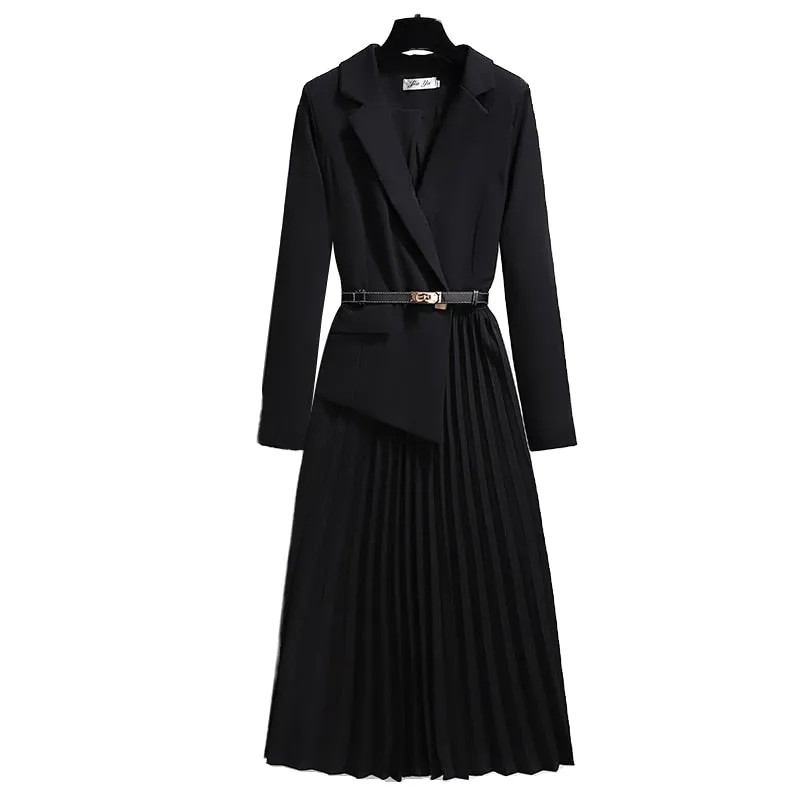 Runway  Long Dress Elegant Pleated Dress