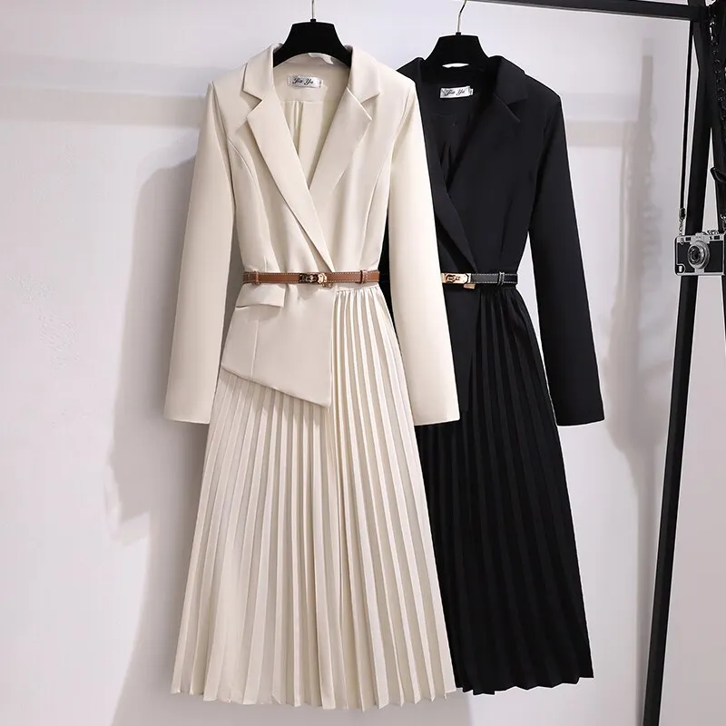 Runway  Long Dress Elegant Pleated Dress