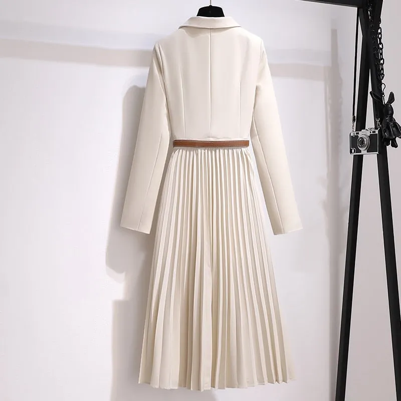 Runway  Long Dress Elegant Pleated Dress