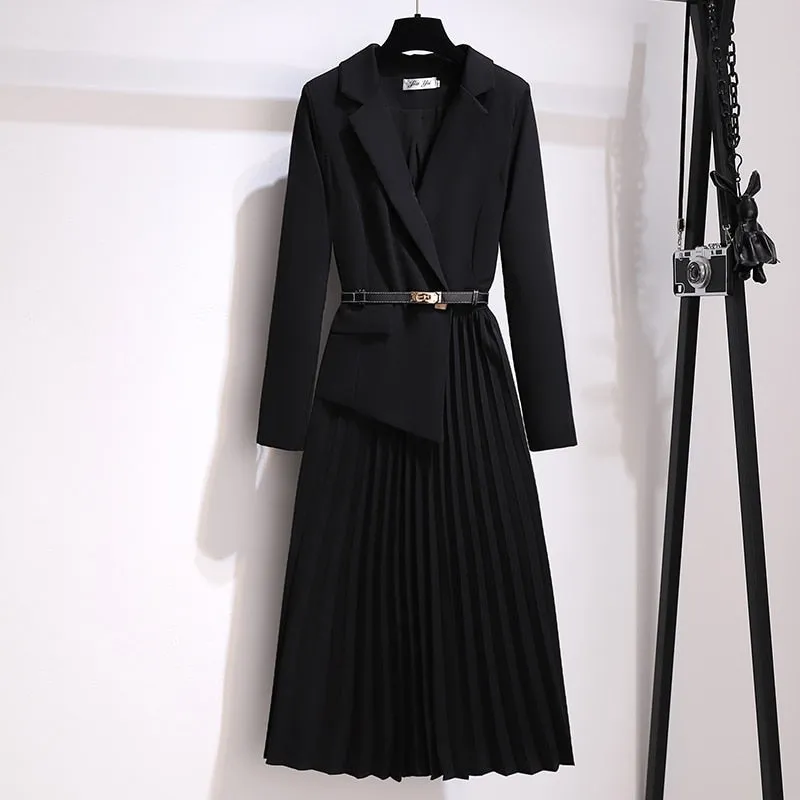 Runway  Long Dress Elegant Pleated Dress