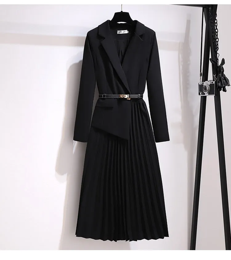 Runway  Long Dress Elegant Pleated Dress