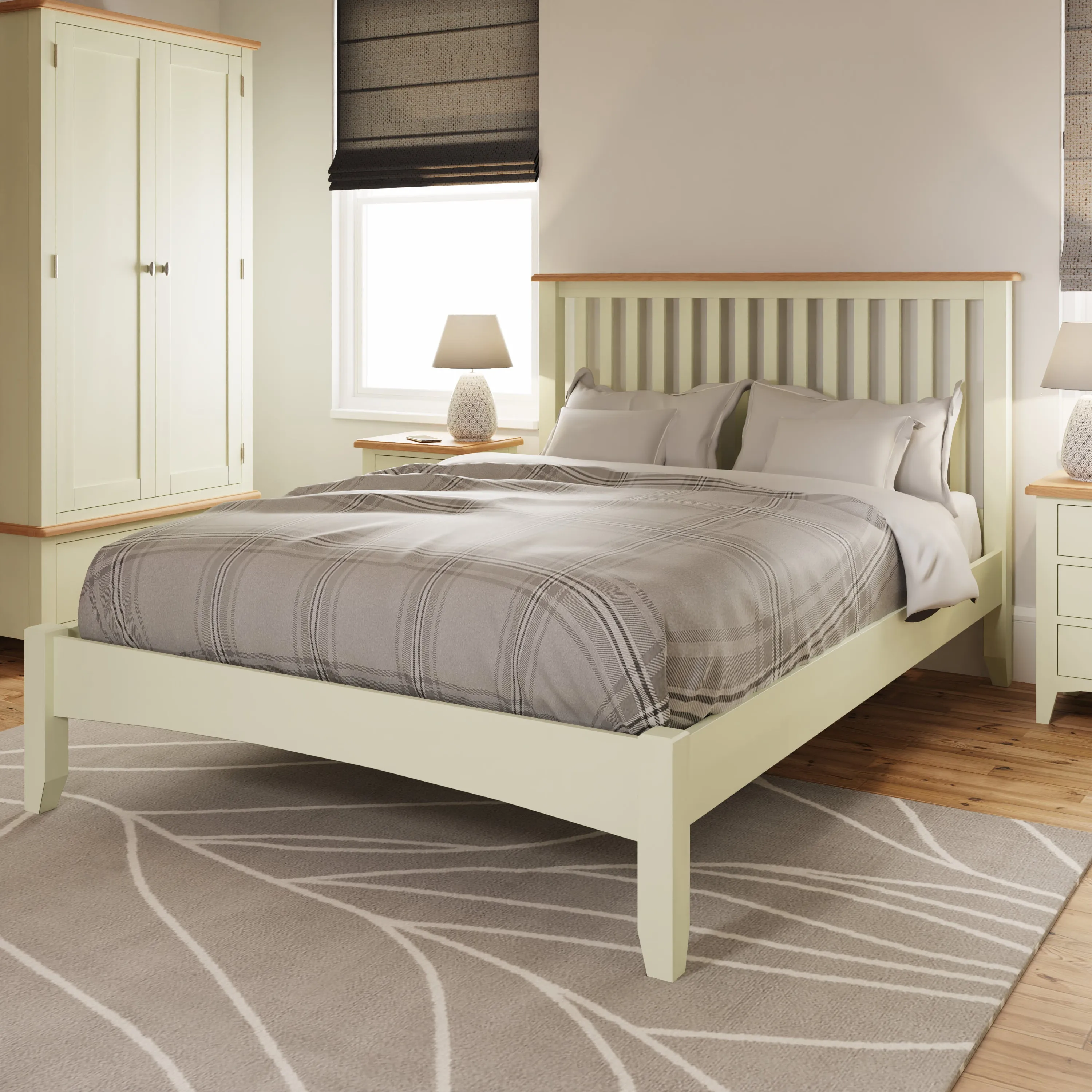 Salisbury Pure White Bed 4'6" Double 150 x 204 x 110 cm