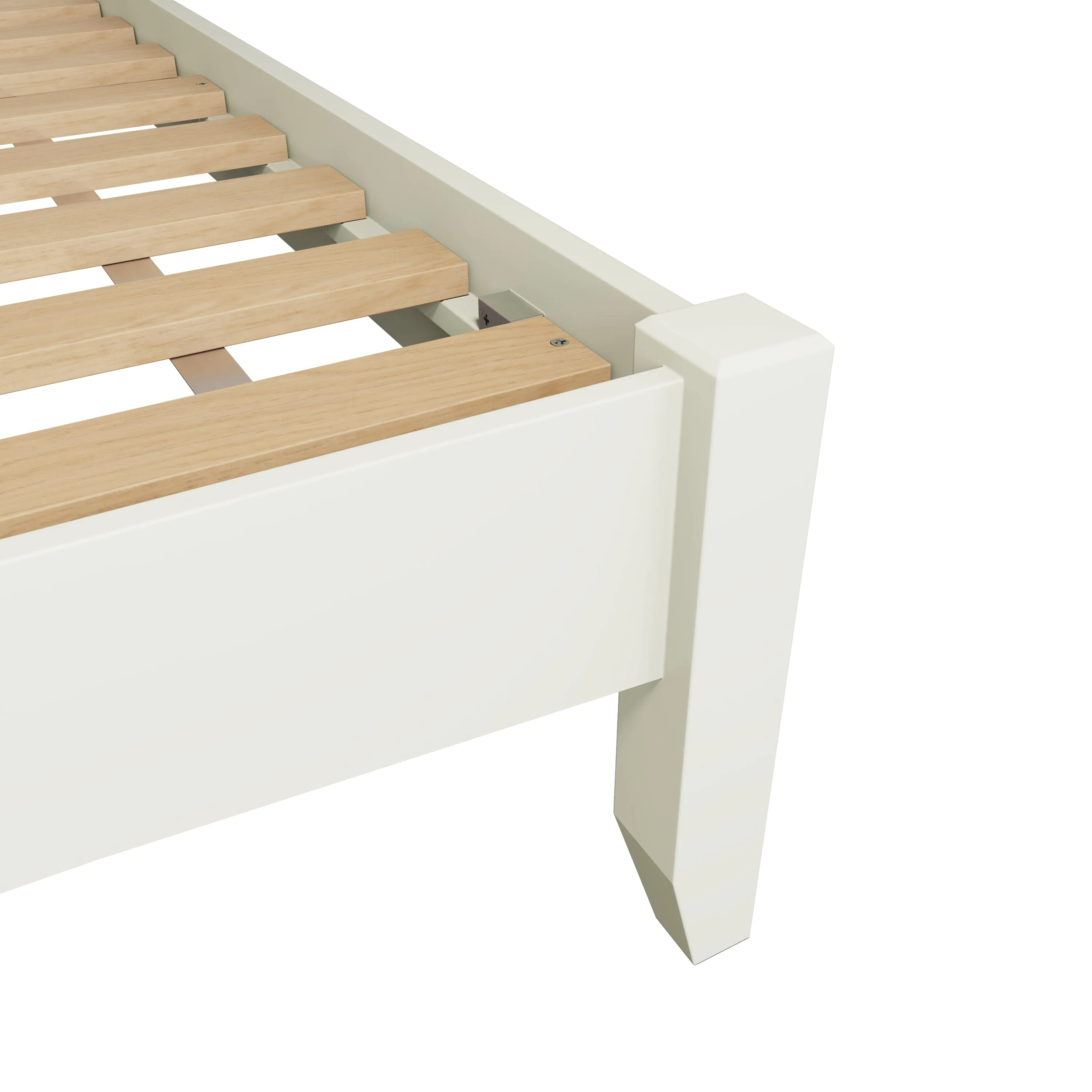 Salisbury Pure White Bed 4'6" Double 150 x 204 x 110 cm