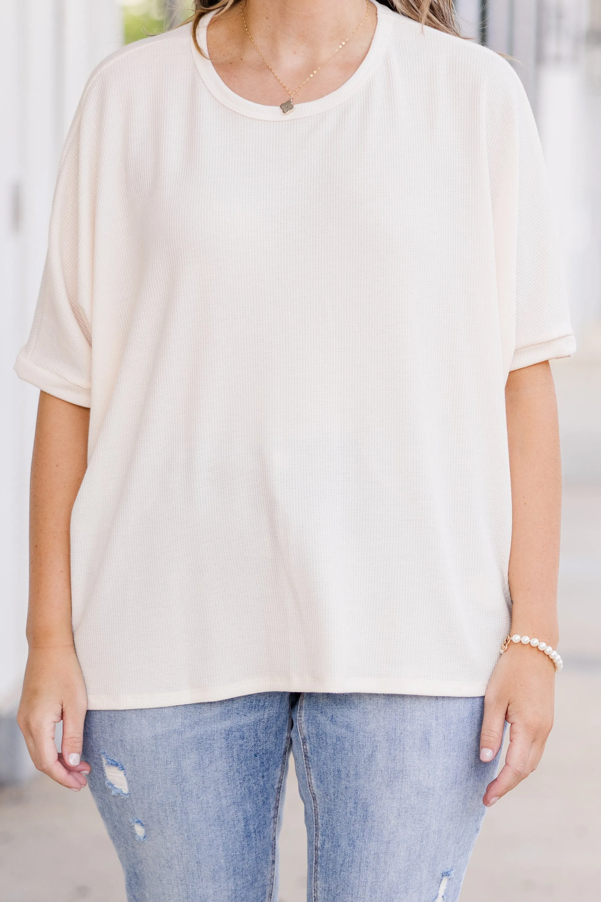 Serene Breeze Top, Cream