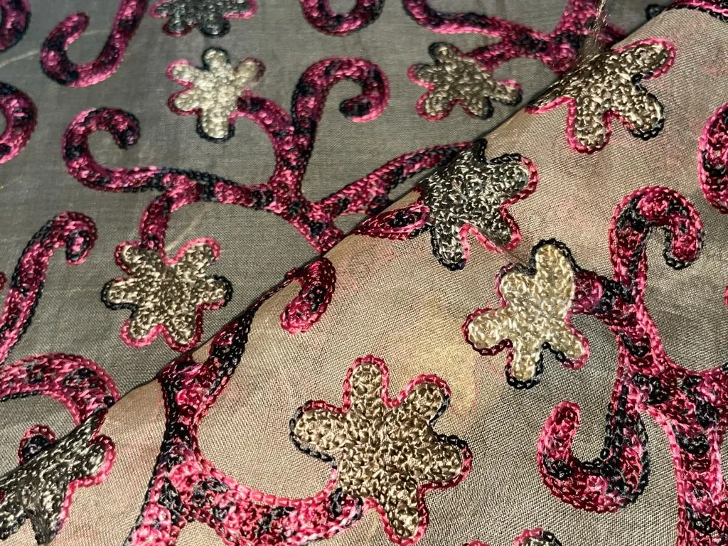 SILK ORGANZA JACQUARD FABRIC 25 CM X 84 CM [15368]