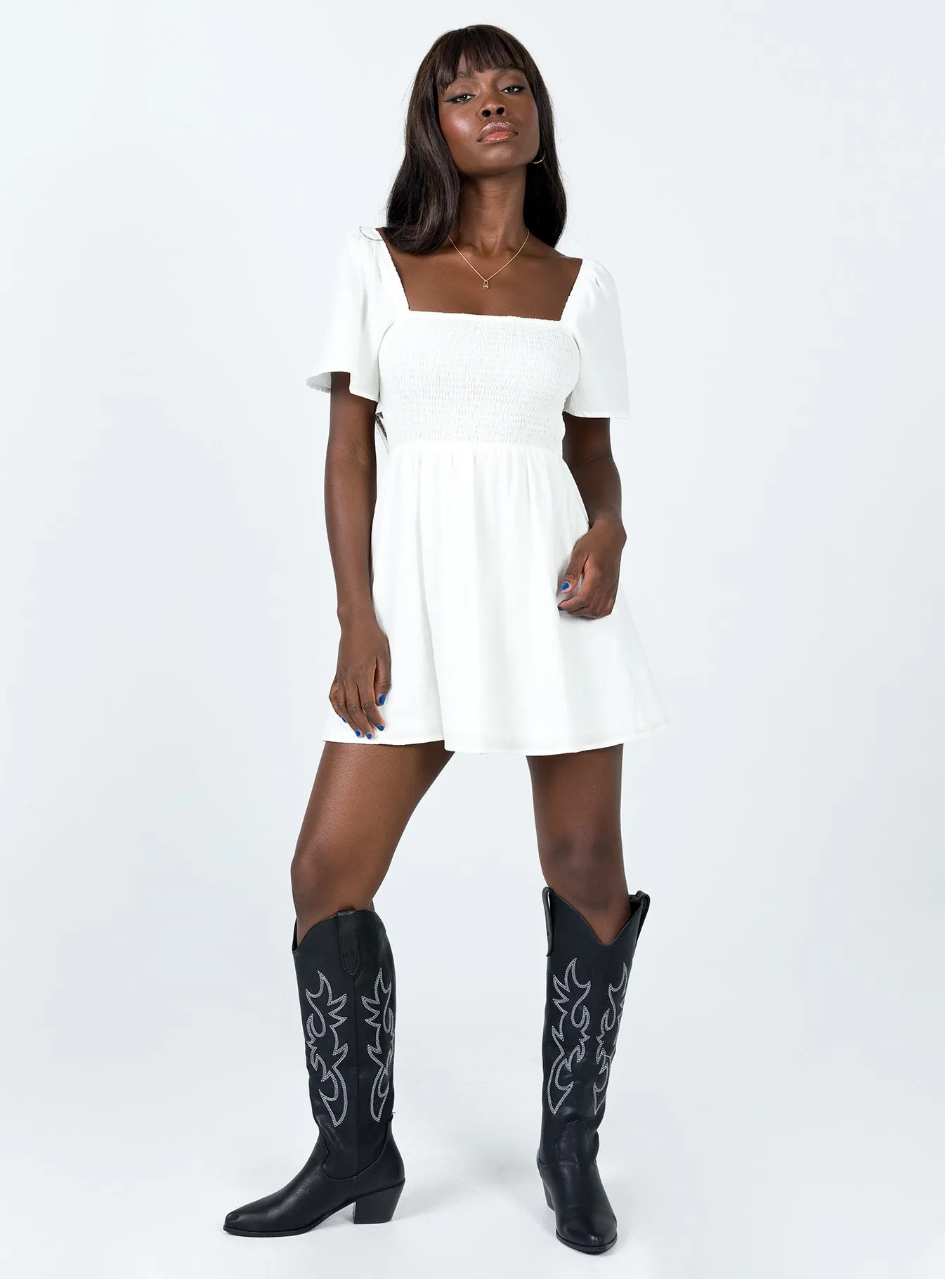 Summer Nights Mini Dress White