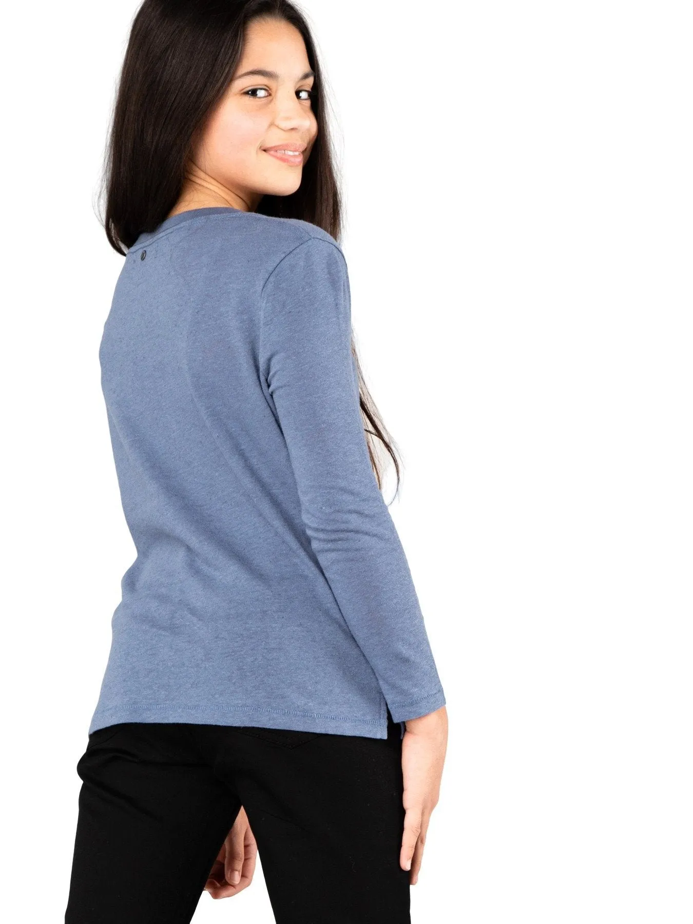 Sunny Long Sleeve Tee Girls - Blue Ashes