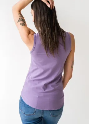The Highneck Tank Top in Lavender