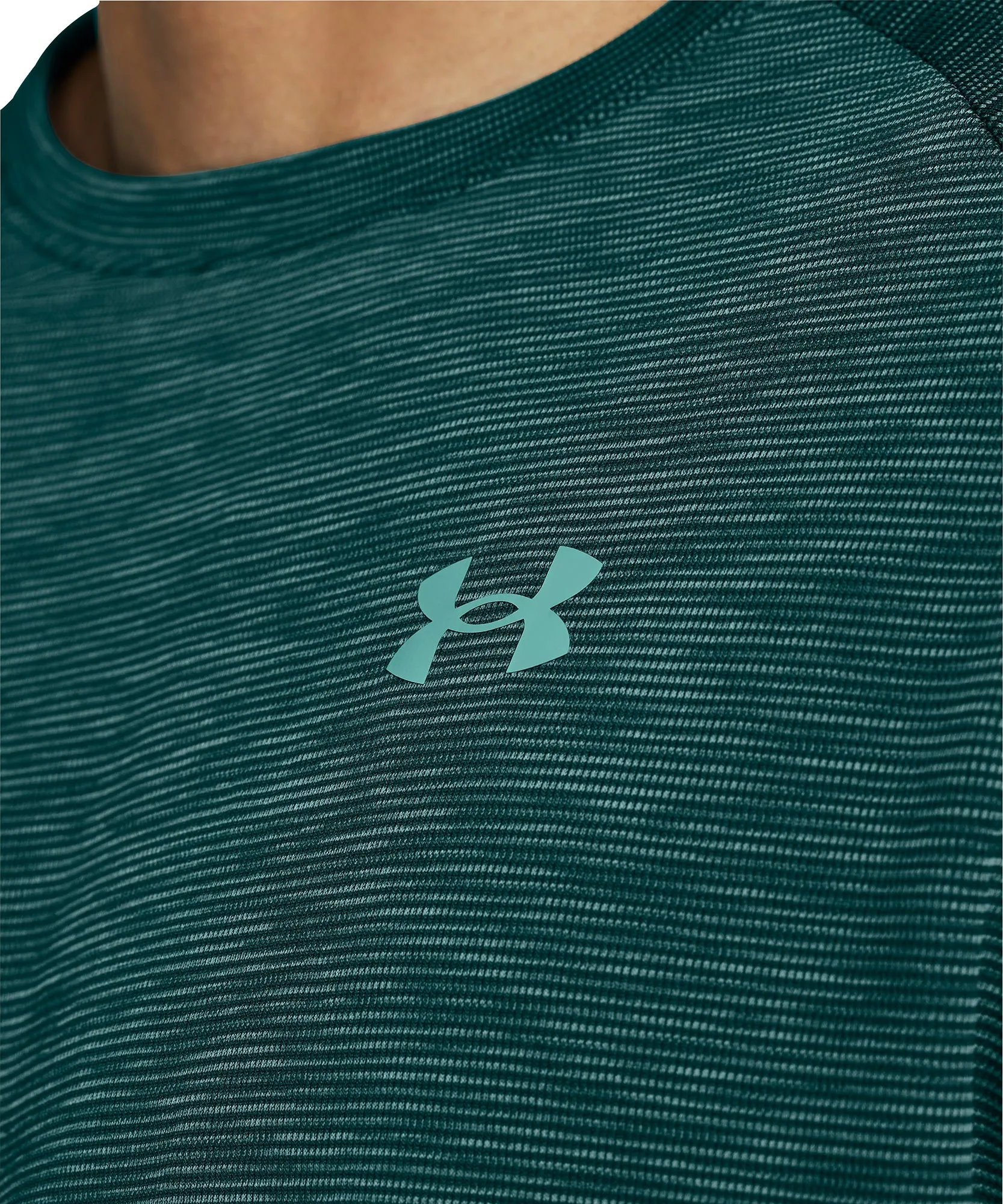 Under Armour Tech Textured Short Sleeve Mens Training Top - Green